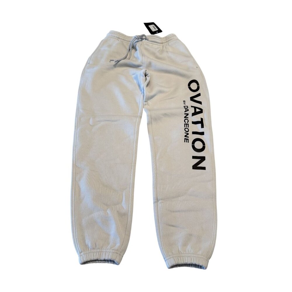 NWT Ovation by Dance One Silver Fox Fleece Straight Leg Sweatpant Youth Medium